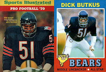 Dick Butkus Football Card Collage