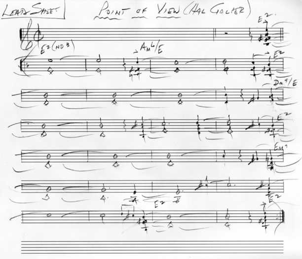 Point of View(Hal Galper) - Lead Sheet 