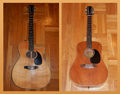 Steve Khan Martin MC28 - David Russell Young 12-string Collage