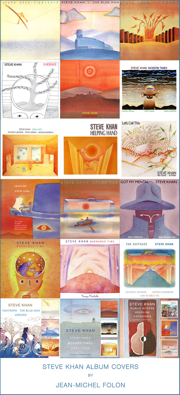 Steve Khan Album Covers by Jean-Michel Folon