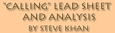 Steve Khan's Calling Lead Sheet