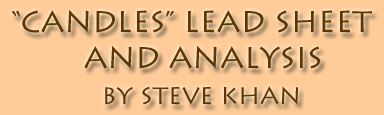 Steve Khan's Candles Lead Sheet