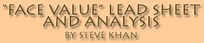 Steve Khan's Face Value Lead Sheet