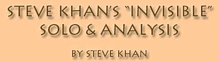 Steve Khan's Invisible Keyboard Lead Sheet