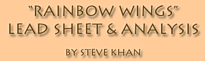 Steve Khan's Rainbow Wings Lead Sheet